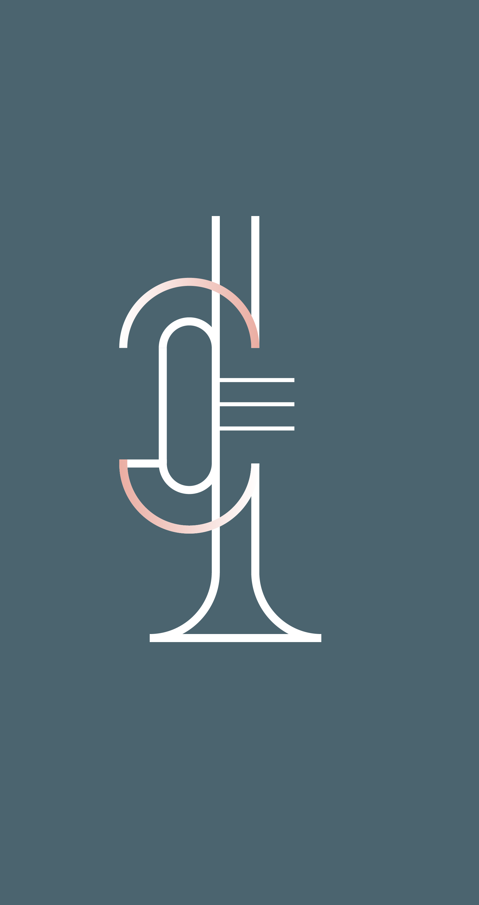 Graphic van een trompet in de huisstijl van Phion